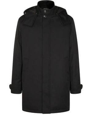 ZEGNA Hooded Parka Coat - Black