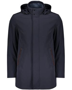 Paul & Shark Typhoon Re-4X4 Padded Hooded Coat - Blue