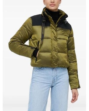 INVICTA WATCH Quilted High-Neck Puffer Jacket - Green