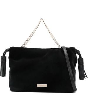 Aspinal of London Amelia Velvet Tote Bag - Black