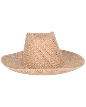 Luxury Supply Woven-Design Hat - White