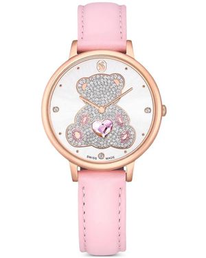 Swarovski Teddy Crystal 35Mm Watch - Pink