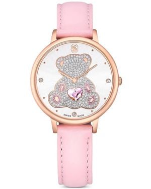 Swarovski Teddy Crystal 35Mm Watch - Pink
