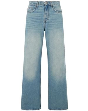 Roberto Cavalli Monogram-Embroidered Straight-Leg Jeans - Blue