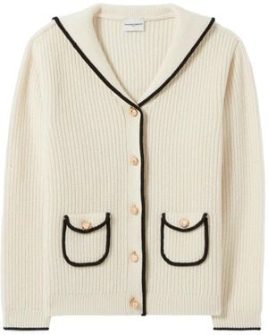 Claudie Pierlot Chunky Knitted Cardigan - Natural
