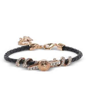 Versace Leather Bracelet With Medusa - White