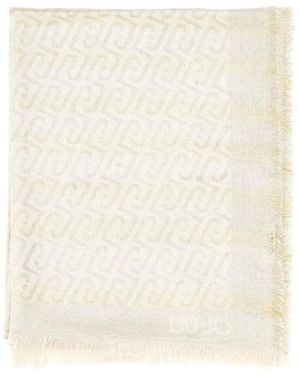 Liu Jo Stole Monogram-Jacquard - Natural