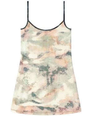 DIESEL D-Loop Crystal-Embellishment Mini Dress - Natural