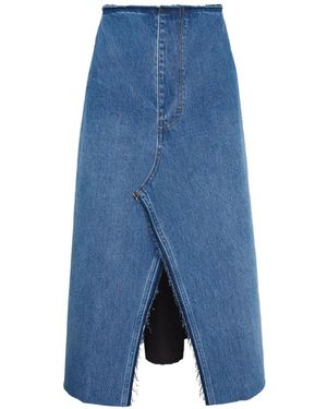 Litkovskaya Split-Front Midi Skirt - Blue