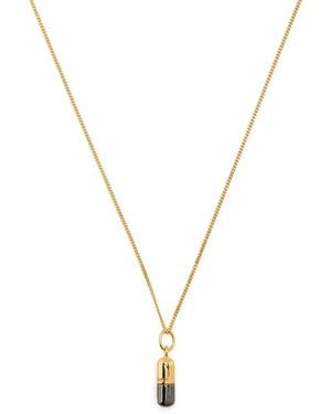 True Rocks Collar Con Charm De Píldora - Metálico