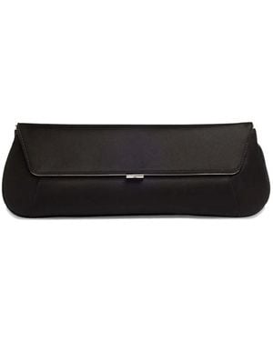 AMINA MUADDI Metallic-Trim Clutch Bag - Black