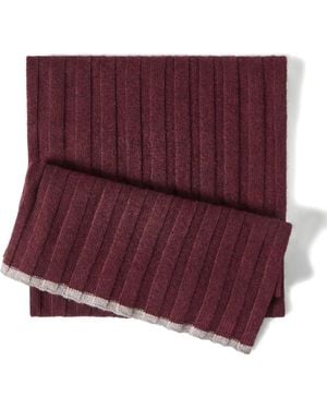Brunello Cucinelli Schal Mit Kontrastborten - Lila