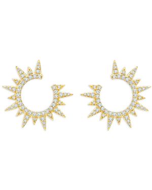 Graziela 18K Starburst Diamond Earrings - Metallic