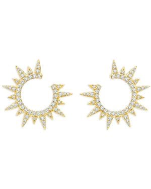 Graziela 18K Starburst Diamond Earrings - Metallic