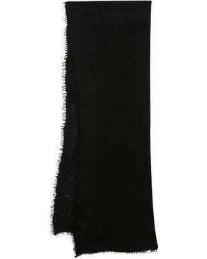 Mouleta Crochet-Knit Cashmere Scarf - Black