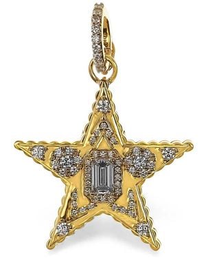 Buddha Mama Diamond Star Locket Pendant - Metallic