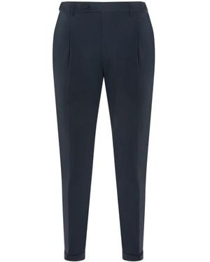 Berwich Button-Fastening Pleated Trousers - Blue