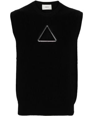 Coperni Triangle Sleeveless Knitted Top - Black