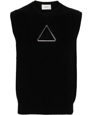 Coperni Triangle Sleeveless Knitted Top - Black