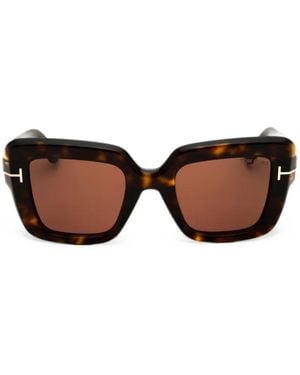 Tom Ford Oversized Square-Frame Sunglasses - Brown
