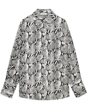 Anine Bing Python Bridget Shirt - White