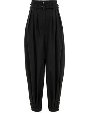 Zimmermann Belted buttoned harem trousers - Schwarz