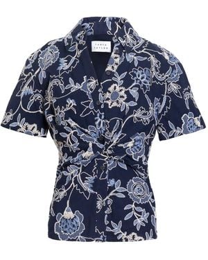 Tanya Taylor Oakley Embroidered Top - Blue