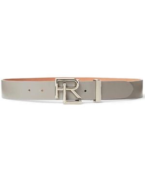 Ralph Lauren ロゴバックル レザーベルト - ナチュラル