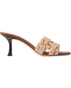 Jimmy Choo 70Mm Chara Mules - Natural