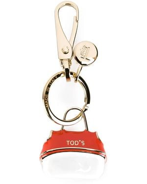 Tod's Logo Tote Keyring - Rood