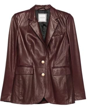 Tagliatore Sophie Leather Jacket - Brown