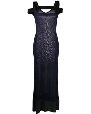 Jacquemus Semi-Sheer Maxi Dress - Blue