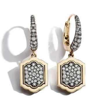 Lucy Delius Jewellery 14K And Diamond-Pavé Octagon Earrings - White
