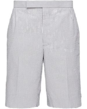 Thom Browne Striped Seersucker Shorts - ブルー