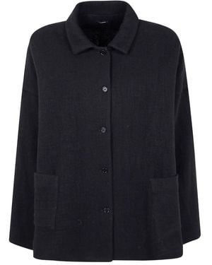 Apuntob Jacke mit aufgesetzten Taschen - Blau