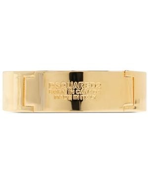 DSquared² Logo-Engraved Bracelet - Natural
