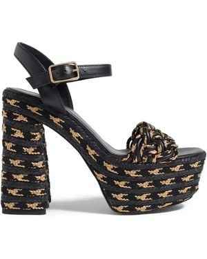 Castañer Anne Woven Platform Sandals - Black