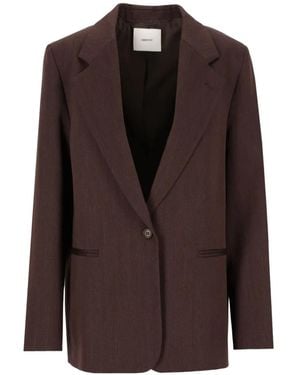 Grifoni Single-Breasted Notched-Lapels Blazer - Brown