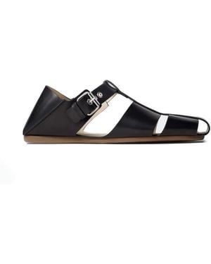 Lemaire Fisherman Round-Toe Sandals - Black