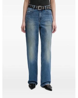 Miss Sixty Faded Straight-Leg Jeans - Blue