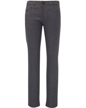 Canali Wool Skinny Pants - Gray