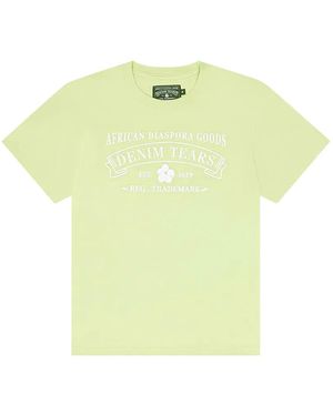 DENIM TEARS Logo-Print T-Shirt - Yellow