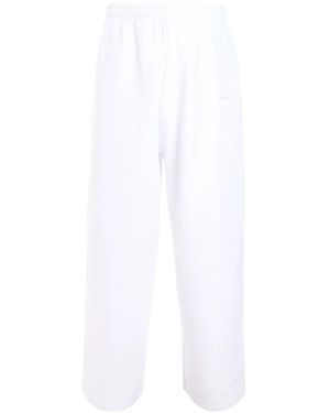 Vetements Embroidered-Logo Joggers - White