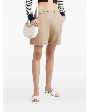 Tommy Hilfiger Pleated-Cuffed Pants - Natural