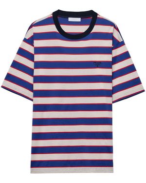 Prada Striped T-Shirt - Blue