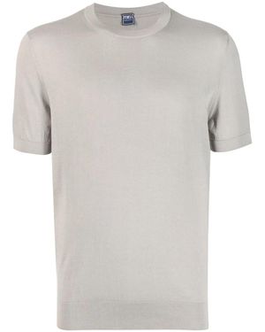 Fedeli Fein Gestricktes T-Shirt - Weiß