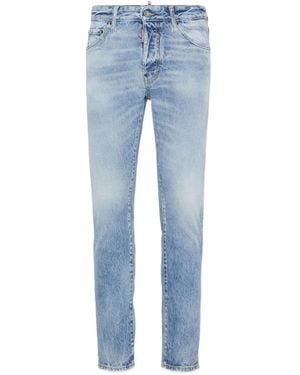 DSquared² Logo-Patch Jeans - Blue