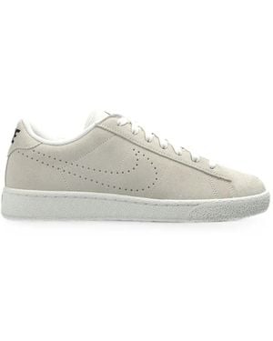 Nike Perforated-Logo Suede Trainers - White
