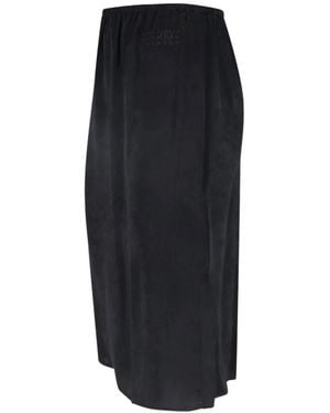 MM6 by Maison Margiela Logo-Print Midi Skirt - Black