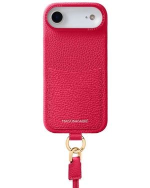 Maison De Sabre The Sling Leather Iphone 17 Air Case - Red